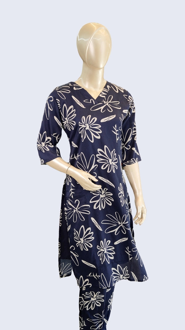 Tissue fabric Two‑Piece Kurti Set for Women