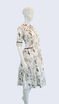 Women Cotton Mix Shirt‑Style Kurti with Abstract Print & Lace Trim — Casual Wear.