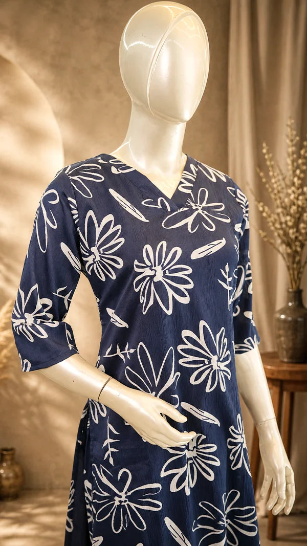 Tissue fabric Two‑Piece Kurti Set for Women