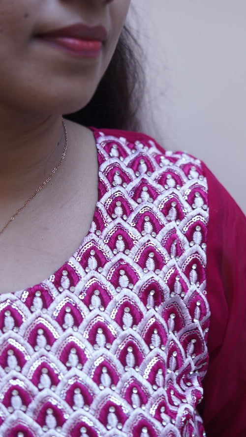 Modern Neva Red Kurti