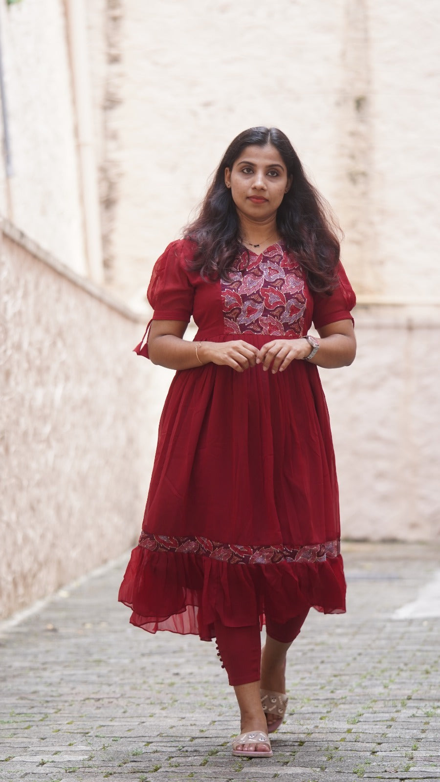 Neva Red Kurti