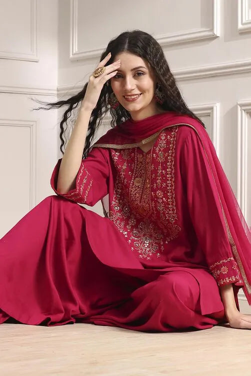 Rose Striped Straight Suit Set